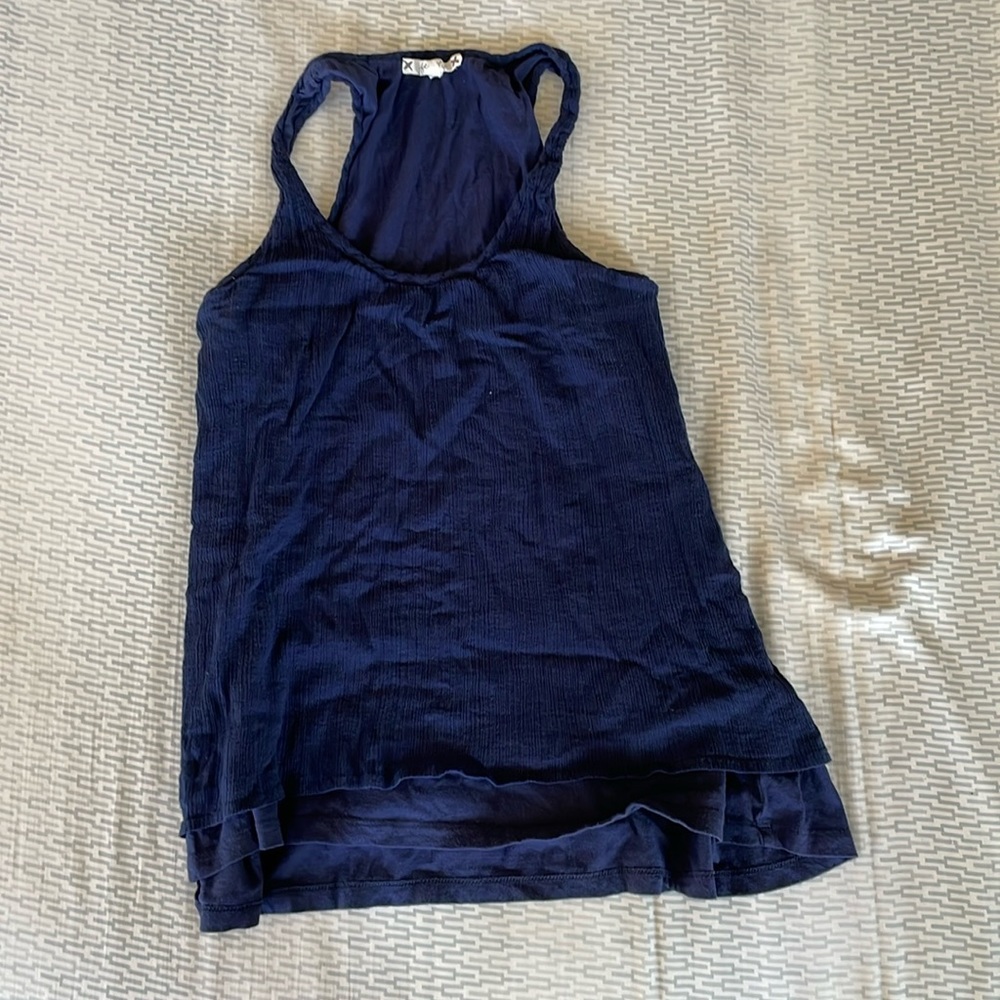 Soft joie navy double layered tank top
